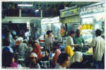 Night time at a Singapore hawker stalls (warung)